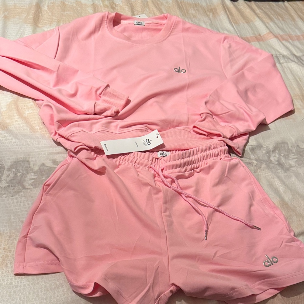 ALO Yoga Light Pink Athletic Shorts